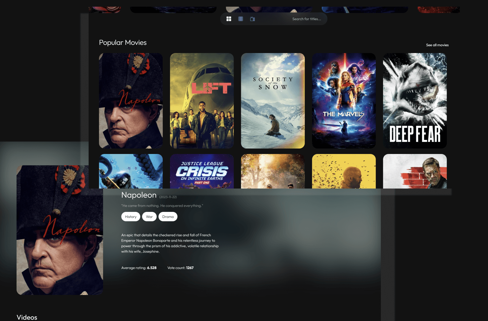 Entertainment web-app